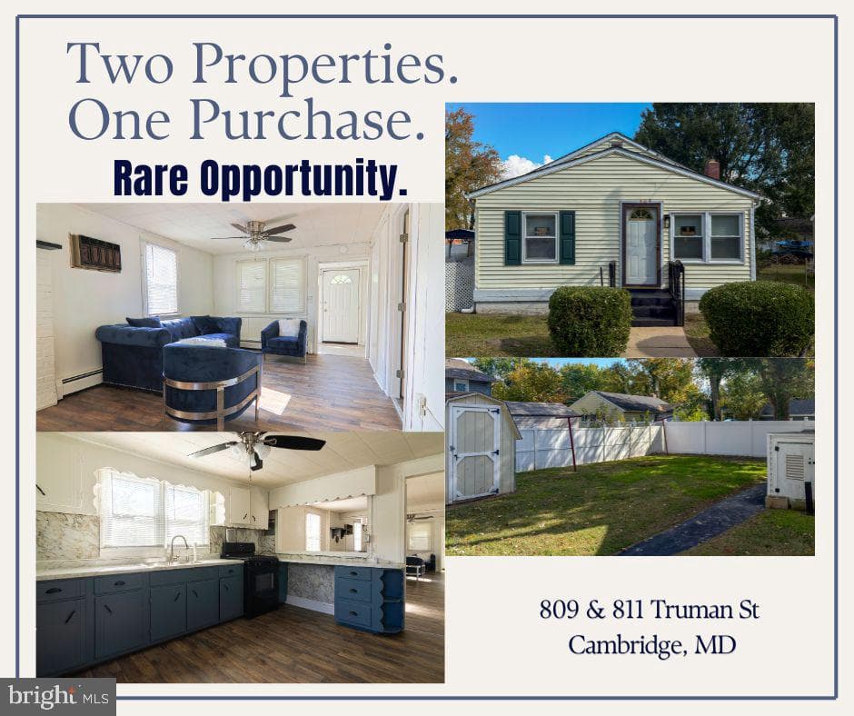 809 TRUMAN ST,CAMBRIDGE,MD,21613,DORCHESTER - 199900